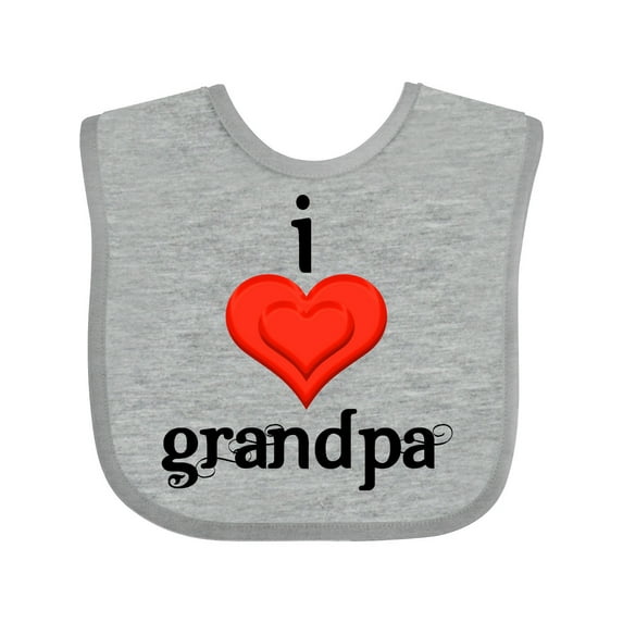 Inktastic I Love Grandpa Boys or Girls Baby Bib