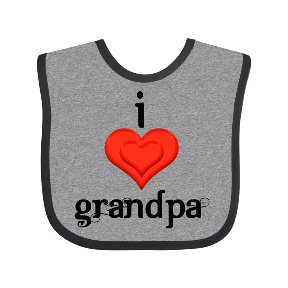 Inktastic I Love Grandpa Boys or Girls Baby Bib
