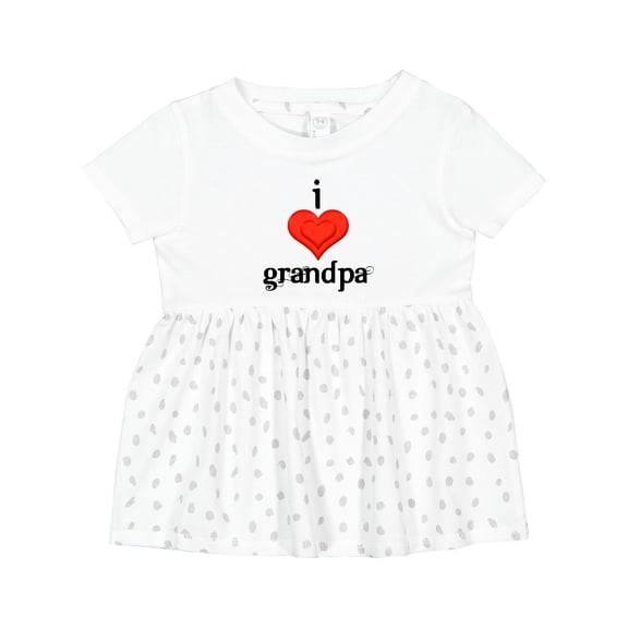 Inktastic I Love Grandpa Girls Baby Dress