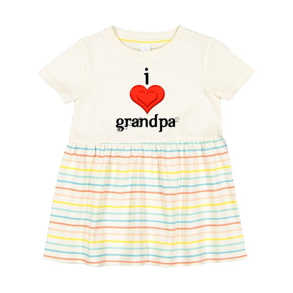 Inktastic I Love Grandpa Girls Baby Dress