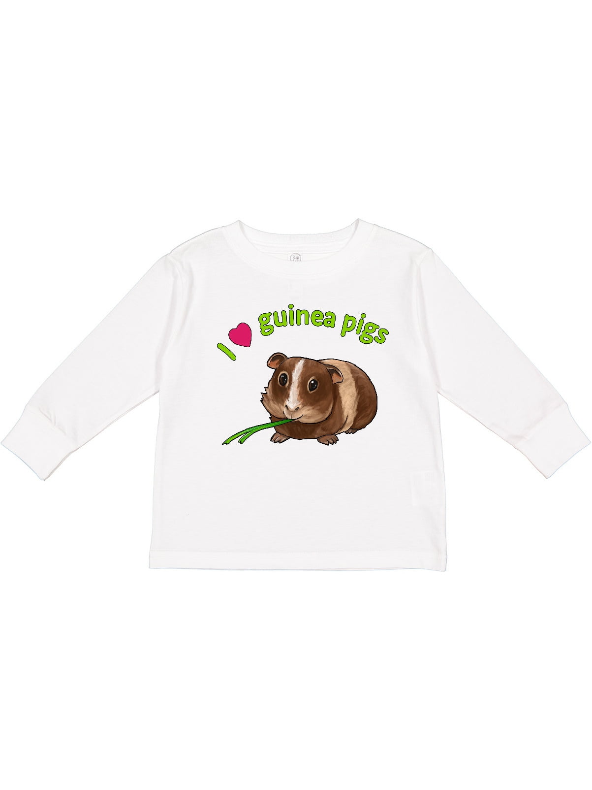 Inktastic I Love Guinea Pigs Boys or Girls Long Sleeve Toddler T Shirt