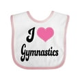 thumbnail image 1 of Inktastic I Love Gymnastics Girls Baby Bib, 1 of 4