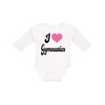 thumbnail image 1 of Inktastic I Love Gymnastics Girls Long Sleeve Baby Bodysuit, 1 of 5