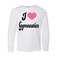 thumbnail image 1 of Inktastic I Love Gymnastics Long Sleeve Youth T-Shirt, 1 of 5