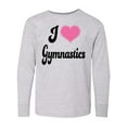thumbnail image 1 of Inktastic I Love Gymnastics Long Sleeve Youth T-Shirt, 1 of 5