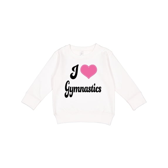 Inktastic I Love Gymnastics Toddler Sweatshirt