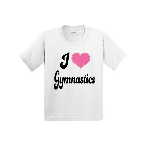 Inktastic I Love Gymnastics Youth T-Shirt