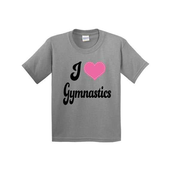 Inktastic I Love Gymnastics Youth T-Shirt