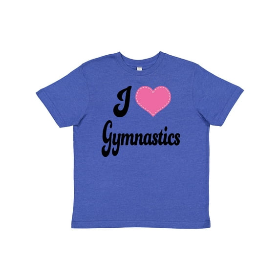 Inktastic I Love Gymnastics Youth T-Shirt