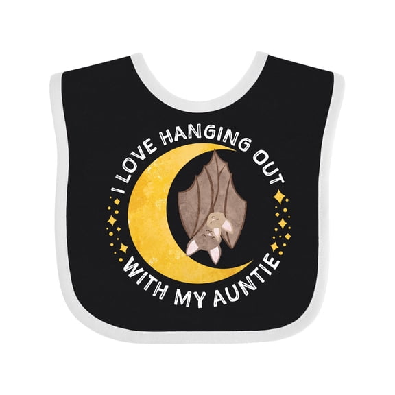 Inktastic I Love Hanging out with My Auntie Bats Boys or Girls Baby Bib