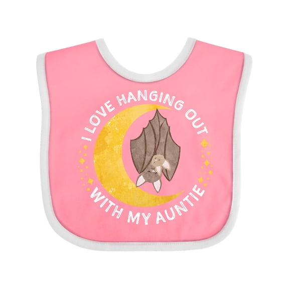 Inktastic I Love Hanging out with My Auntie Bats Boys or Girls Baby Bib