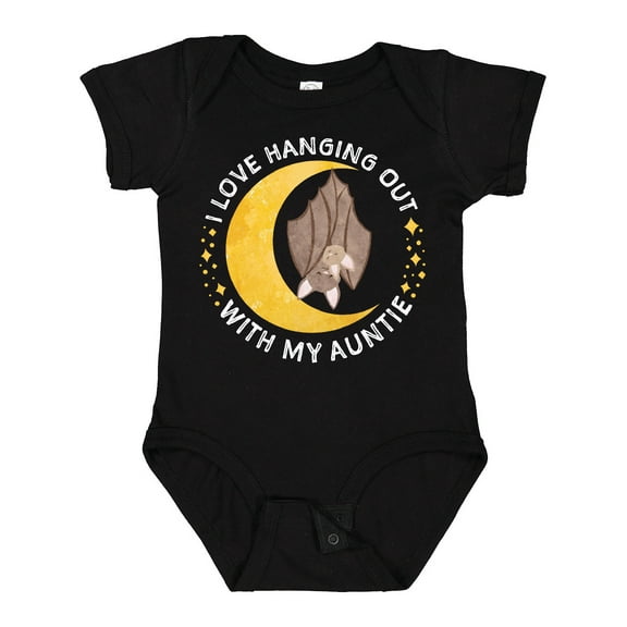 Inktastic I Love Hanging out with My Auntie Bats Boys or Girls Baby Bodysuit