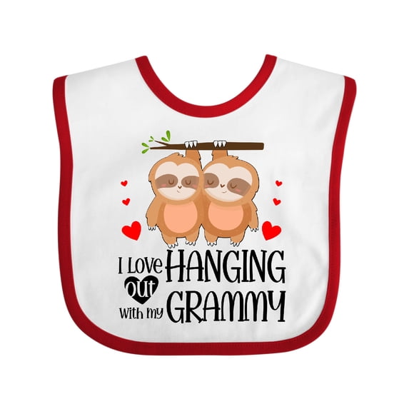 Inktastic I Love Hanging out with My Grammy Boys or Girls Baby Bib