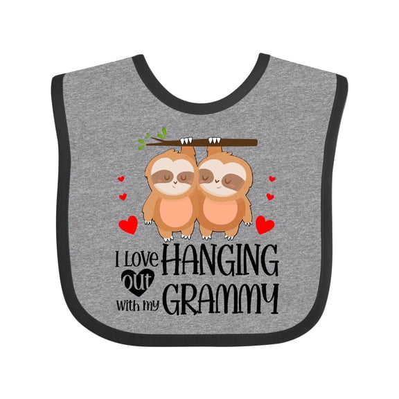 Inktastic I Love Hanging out with My Grammy Boys or Girls Baby Bib