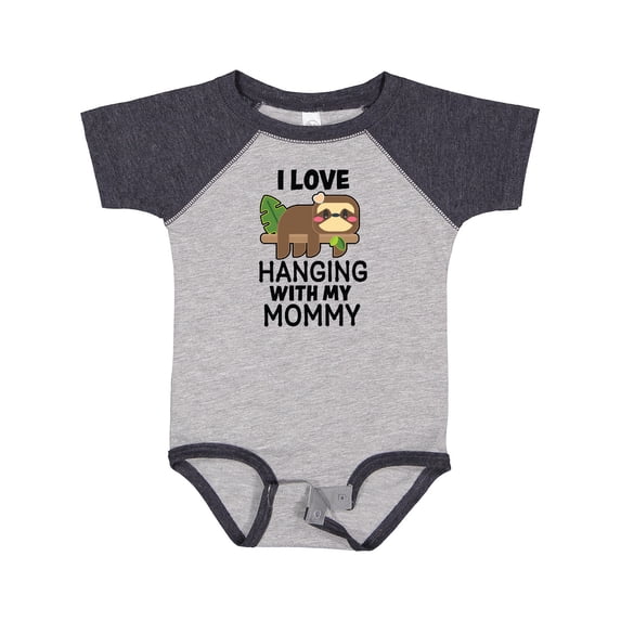 Inktastic I Love Hanging out with My Mommy with Sloth Boys or Girls Baby Bodysuit
