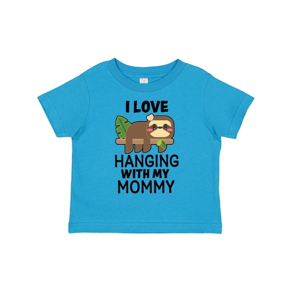 Inktastic I Love Hanging out with My Mommy with Sloth Boys or Girls Toddler T-Shirt