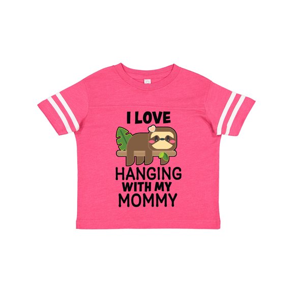 Inktastic I Love Hanging out with My Mommy with Sloth Boys or Girls Toddler T-Shirt