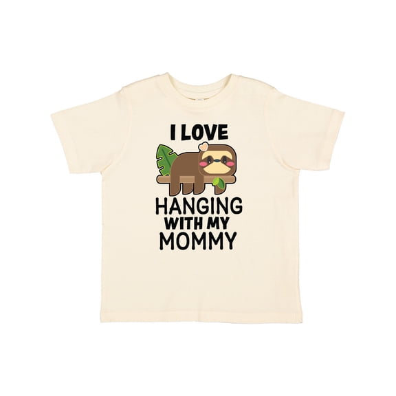 Inktastic I Love Hanging out with My Mommy with Sloth Boys or Girls Toddler T-Shirt
