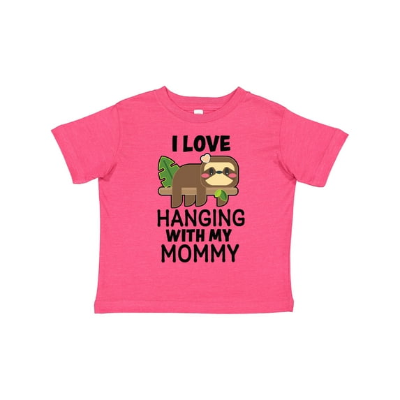 Inktastic I Love Hanging out with My Mommy with Sloth Boys or Girls Toddler T-Shirt