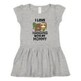 thumbnail image 1 of Inktastic I Love Hanging out with My Mommy with Sloth Girls Toddler Dress, 1 of 5