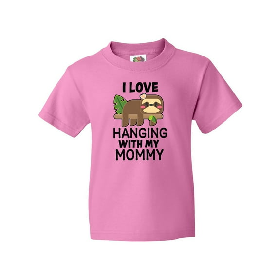 Inktastic I Love Hanging out with My Mommy with Sloth Youth T-Shirt