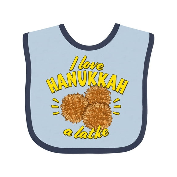 Inktastic I Love Hanukkah a Latke Boys or Girls Baby Bib