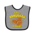 thumbnail image 1 of Inktastic I Love Hanukkah a Latke Boys or Girls Baby Bib, 1 of 4