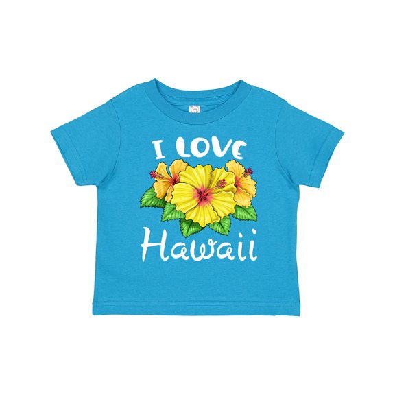 Inktastic I Love Hawaii Hibiscus Flowers Boys or Girls Toddler T-Shirt