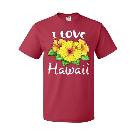 Inktastic I Love Hawaii Hibiscus Flowers T-Shirt