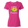 thumbnail image 1 of Inktastic I Love Hawaii Hibiscus Flowers Women's T-Shirt, 1 of 5