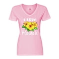 thumbnail image 1 of Inktastic I Love Hawaii Hibiscus Flowers Women's V-Neck T-Shirt, 1 of 5