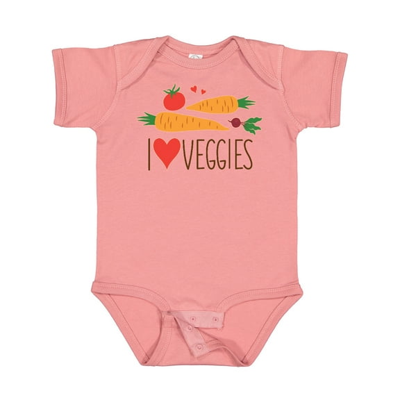Inktastic I Love Heart Veggies Vegetables Healthy Food Boys or Girls Baby Bodysuit