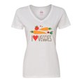 thumbnail image 1 of Inktastic I Love Heart Veggies Vegetables Healthy Food Women's V-Neck T-Shirt, 1 of 5