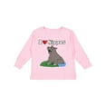 thumbnail image 1 of Inktastic I Love Hippos Boys or Girls Long Sleeve Toddler T-Shirt, 1 of 5