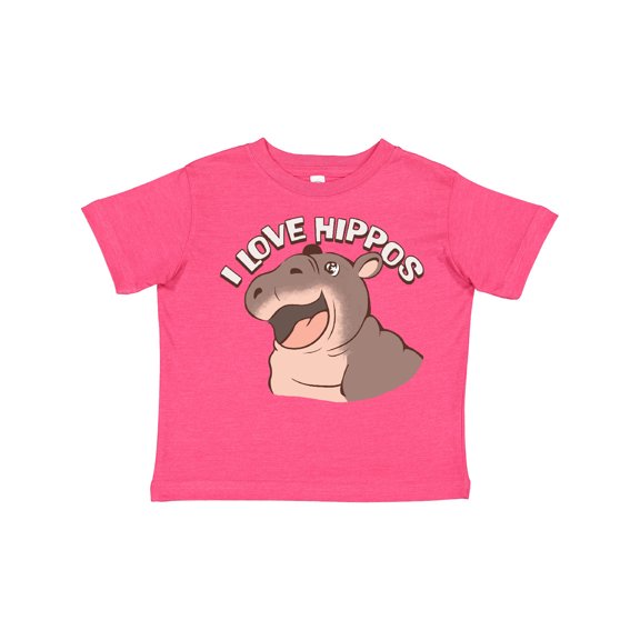 Inktastic I Love Hippos Boys or Girls Toddler T-Shirt