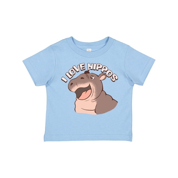 Inktastic I Love Hippos Boys or Girls Toddler T-Shirt
