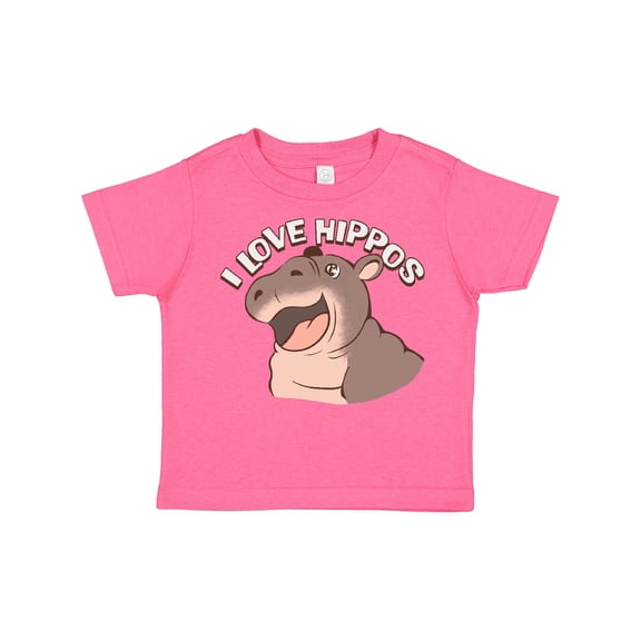 Inktastic I Love Hippos Boys or Girls Toddler T-Shirt