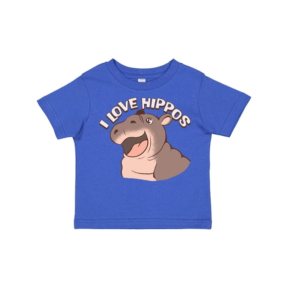 Inktastic I Love Hippos Boys or Girls Toddler T-Shirt