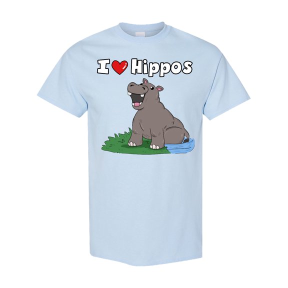 Inktastic I Love Hippos T-Shirt