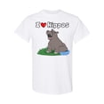 thumbnail image 1 of Inktastic I Love Hippos T-Shirt, 1 of 5