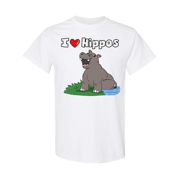 Inktastic I Love Hippos T-Shirt