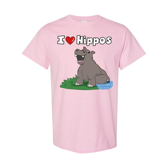 Inktastic I Love Hippos T-Shirt