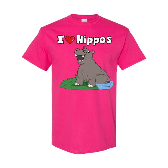 Inktastic I Love Hippos T-Shirt