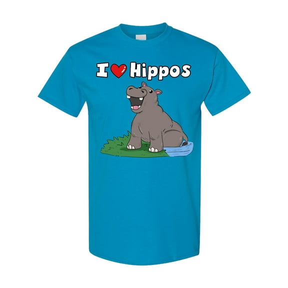 Inktastic I Love Hippos T-Shirt