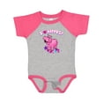 thumbnail image 1 of Inktastic I Love Hippos with Pink Hippo and Flowers Boys or Girls Baby Bodysuit, 1 of 5