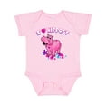 thumbnail image 1 of Inktastic I Love Hippos with Pink Hippo and Flowers Boys or Girls Baby Bodysuit, 1 of 5