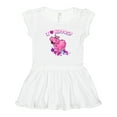 thumbnail image 1 of Inktastic I Love Hippos with Pink Hippo and Flowers Girls Toddler Dress, 1 of 5