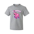 thumbnail image 1 of Inktastic I Love Hippos with Pink Hippo and Flowers Youth T-Shirt, 1 of 5