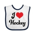 thumbnail image 1 of Inktastic I Love Hockey Girls Baby Bib, 1 of 4