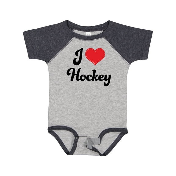 Inktastic I Love Hockey Girls Baby Bodysuit